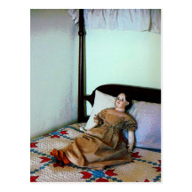 Doll on Four Poster Bed Postcard