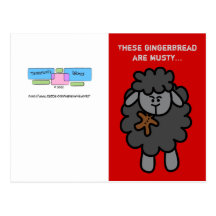 Doll Sized Sheepeh Christmas Greeting Card Postcards