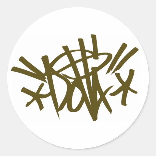 dolla brown tag sticker