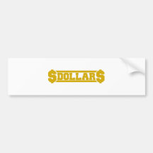 Dollar Bumper Sticker
