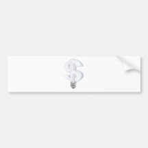 Dollar light bulb concept bumper sticker