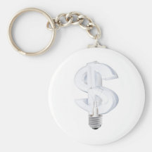 Dollar light bulb concept key chain