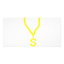 dollar pimp bling-bling icon customized photo card