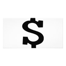 dollar sign icon photo cards
