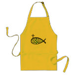 Dollar Sign Jesus Fish Aprons