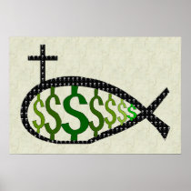 Dollar Sign Jesus Fish