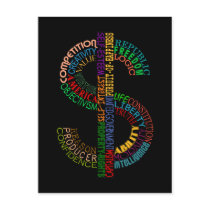 Dollar Sign Postcard