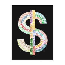 Dollar Sign Postcard