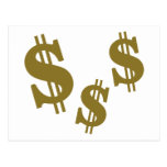 Dollar signs post card