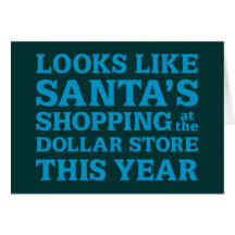 Dollar Store Santa Card