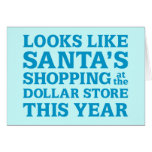 Dollar Store Santa Greeting Cards