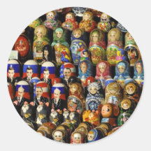 Dolls Round Stickers
