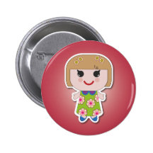 Dolly Christy Reddish Button
