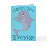 Dolphin 2nd Birthday Card