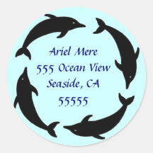 Dolphin Address Label Stickers