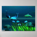 Dolphin at play posters