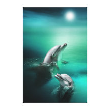 Dolphin Delights Canvas Art Print Canvas Prints