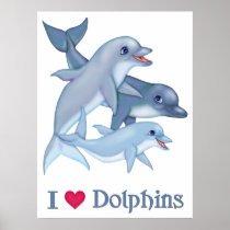 Dolphin Family Print