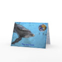 Dolphin has fun with earth (card)
