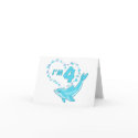Dolphin Heart 4th Birthday cards