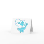 Dolphin Heart 4th Birthday cards