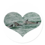Dolphin Heart Sticker