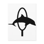 dolphin in hoop icon postcards