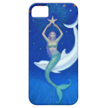 Dolphin Moon Mermaid Fantasy Art iPhone 5 Case