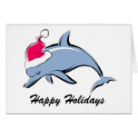 Dolphin Santa Christmas Card