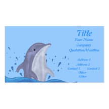 Dolphin Splash Business Card Template