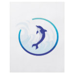 dolphin splash circle design flyers
