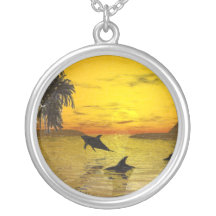 Dolphin Sunset Necklace