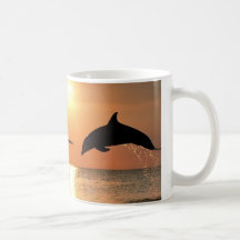 Dolphins by Sunset Coffee Mugs