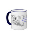 `Dolphins Charcoal II' Ringer Mug