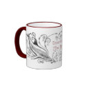 `Dolphins Charcoal II' Ringer Mug