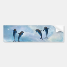 Dolphins fantasy bumper sticker