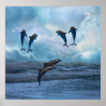 Dolphins fantasy print