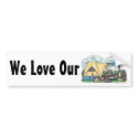Dome Tent Camper Camping Bumper Sticker bumper stickers