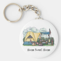 Dome Tent Camper Camping Key Chains HSH