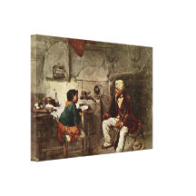 Domenico Induno - the hunter it Il cacciatore Gallery Wrap Canvas