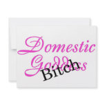 Domestic Goddess Bitch invitations