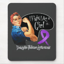 Domestic Violence Fight Like a Girl Rosie Riveter Mousepad