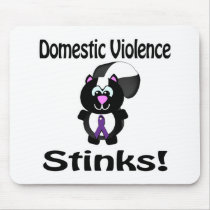 Domestic Violence Stinks Skunk Awareness Design Mouse Pad