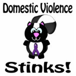 Domestic Violence Stinks Skunk Awareness Design photo sculptures