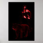 DOMINATRIX and Her Panther (Red Neon) posters