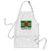 Dominica flag chef apron