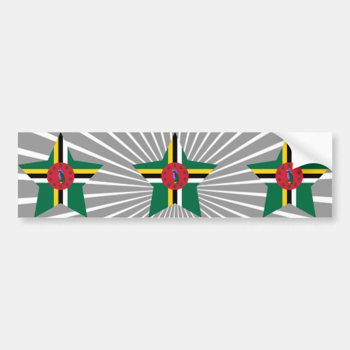 Dominica Star Bumper Sticker