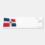 Dominican-American Waving Flag Bumper Sticker