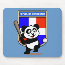 Dominican Republic Baseball Panda Mouse Mats