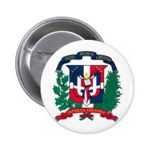 Dominican Republic Coat of arms  DO Pinback Button